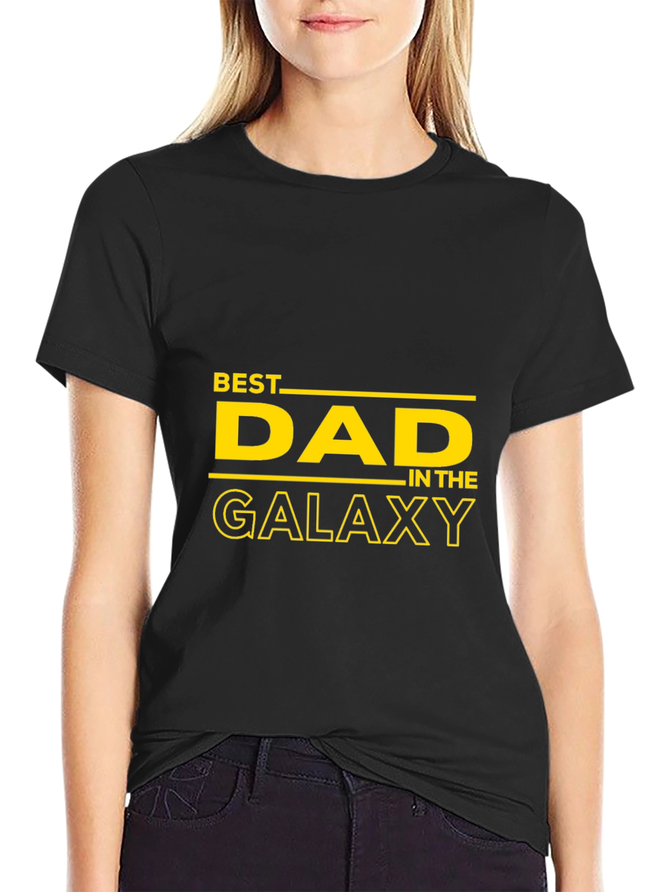 Best Dad in the Galaxy Black T-Shirt
