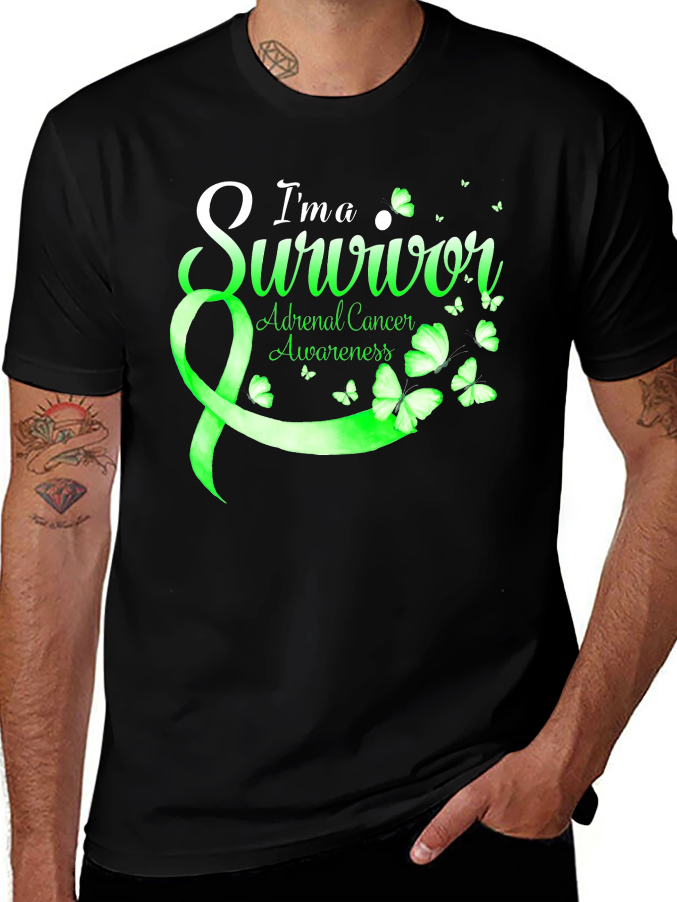 Adrenal Cancer Awareness Survivor T-Shirt