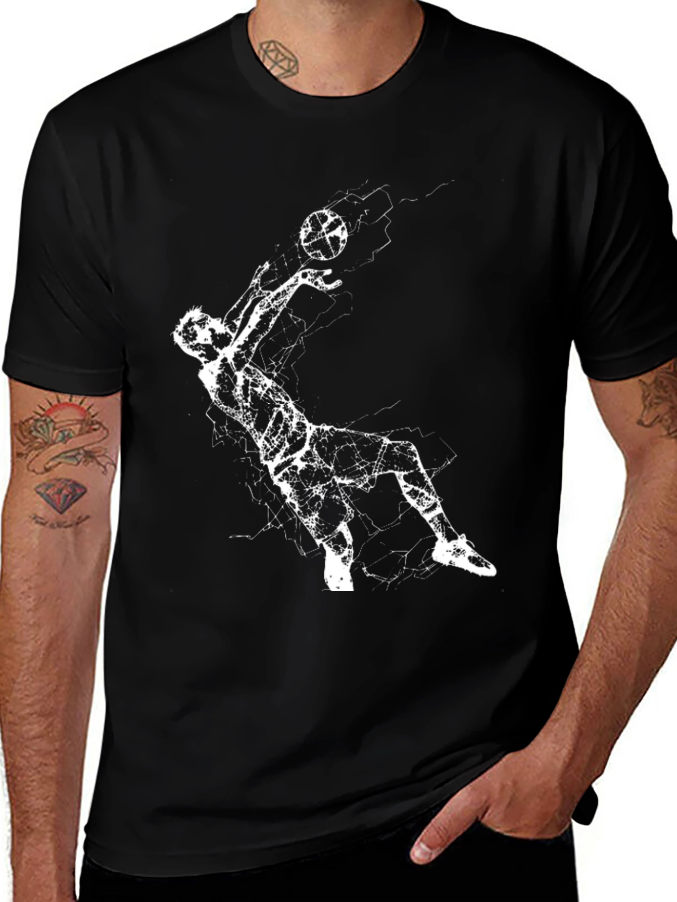 Abstract Volleyball Player T-Shirt