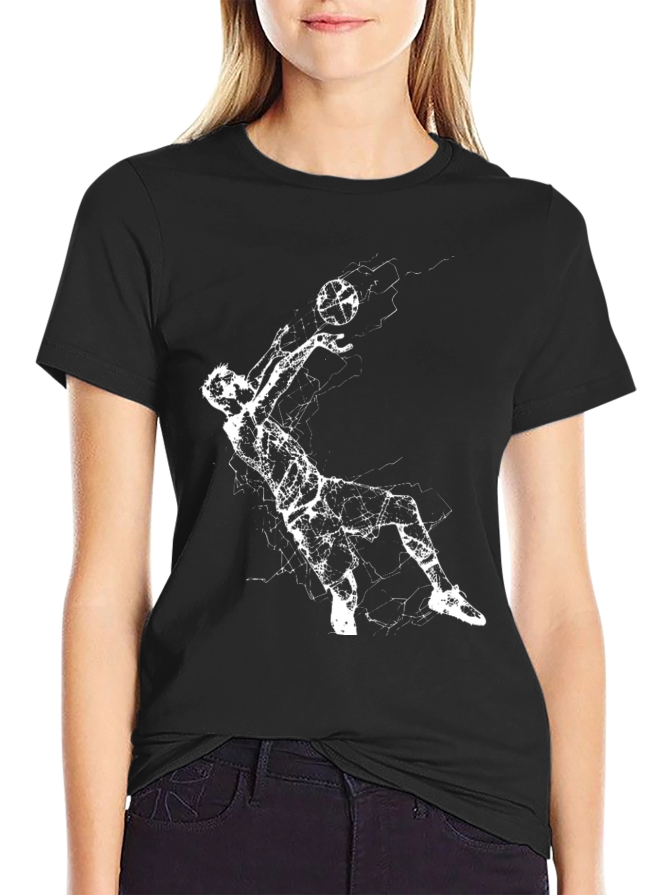Abstract Volleyball Player T-Shirt