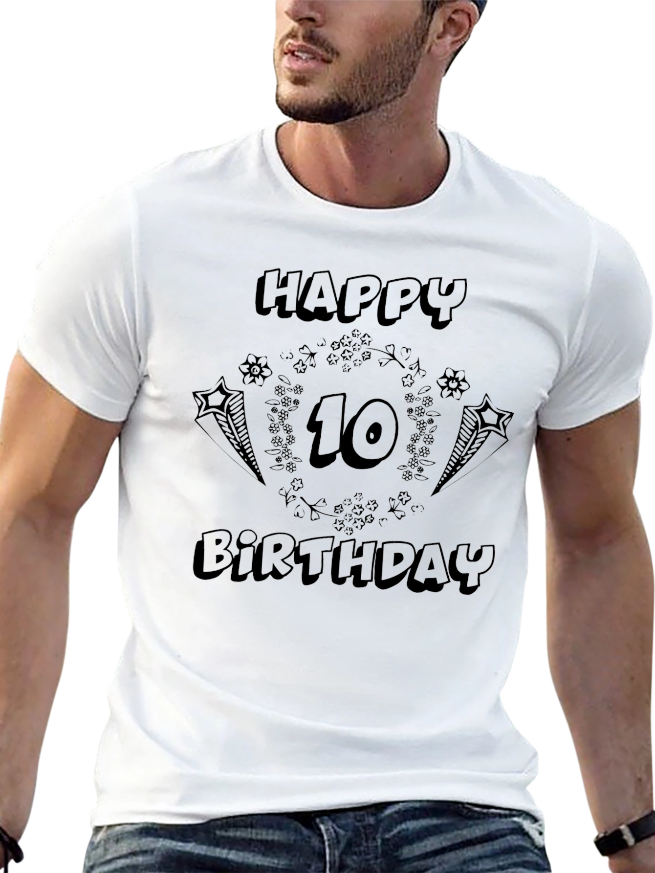 Happy 10th Birthday Black T-Shirt