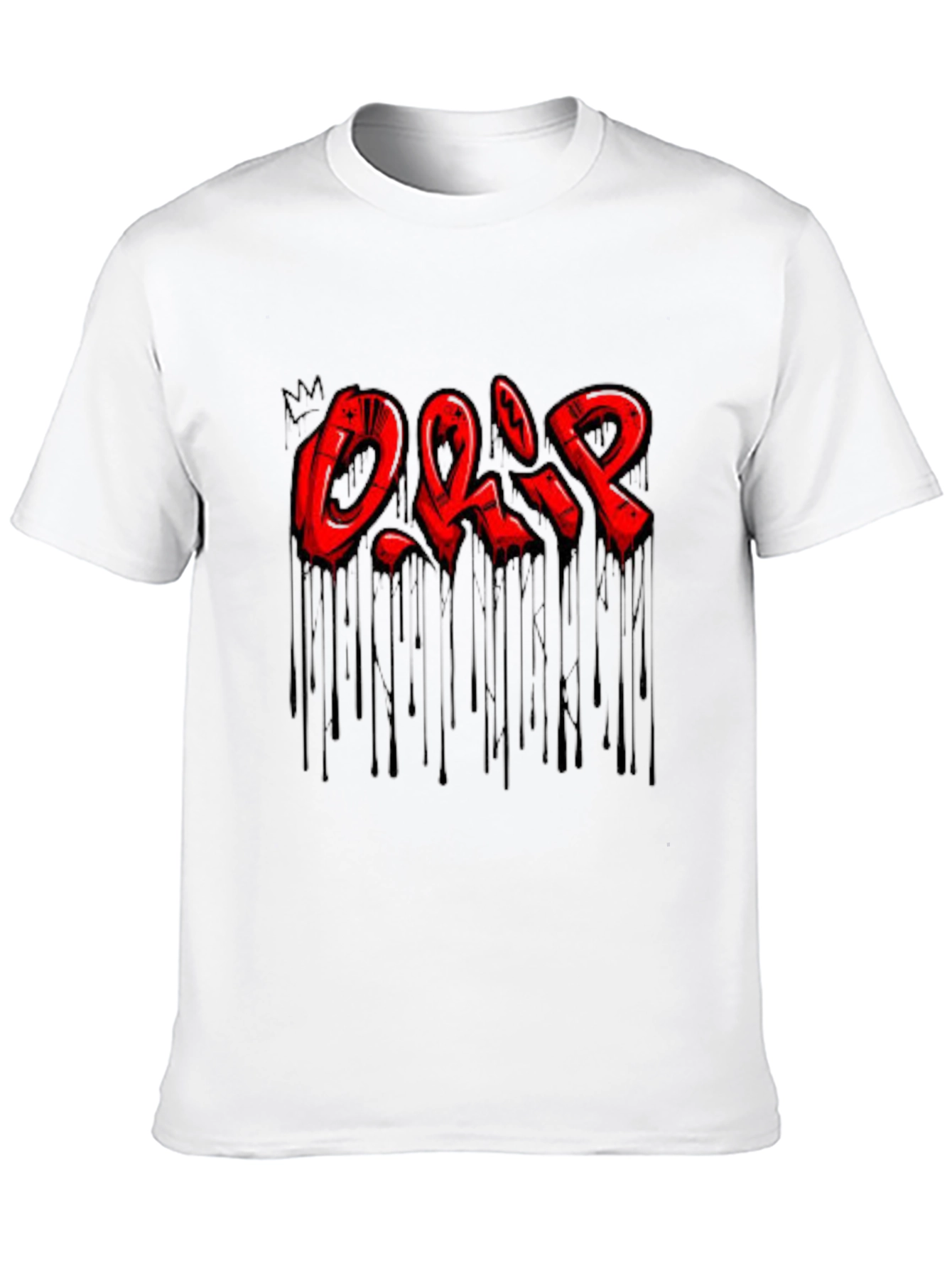 Mens Black Drip Graphic T-Shirt