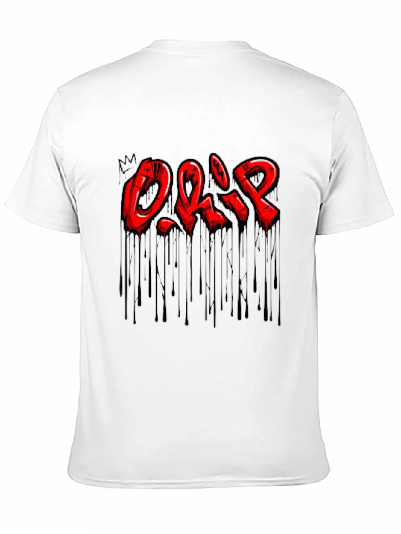 Mens Black Drip Graphic T-Shirt