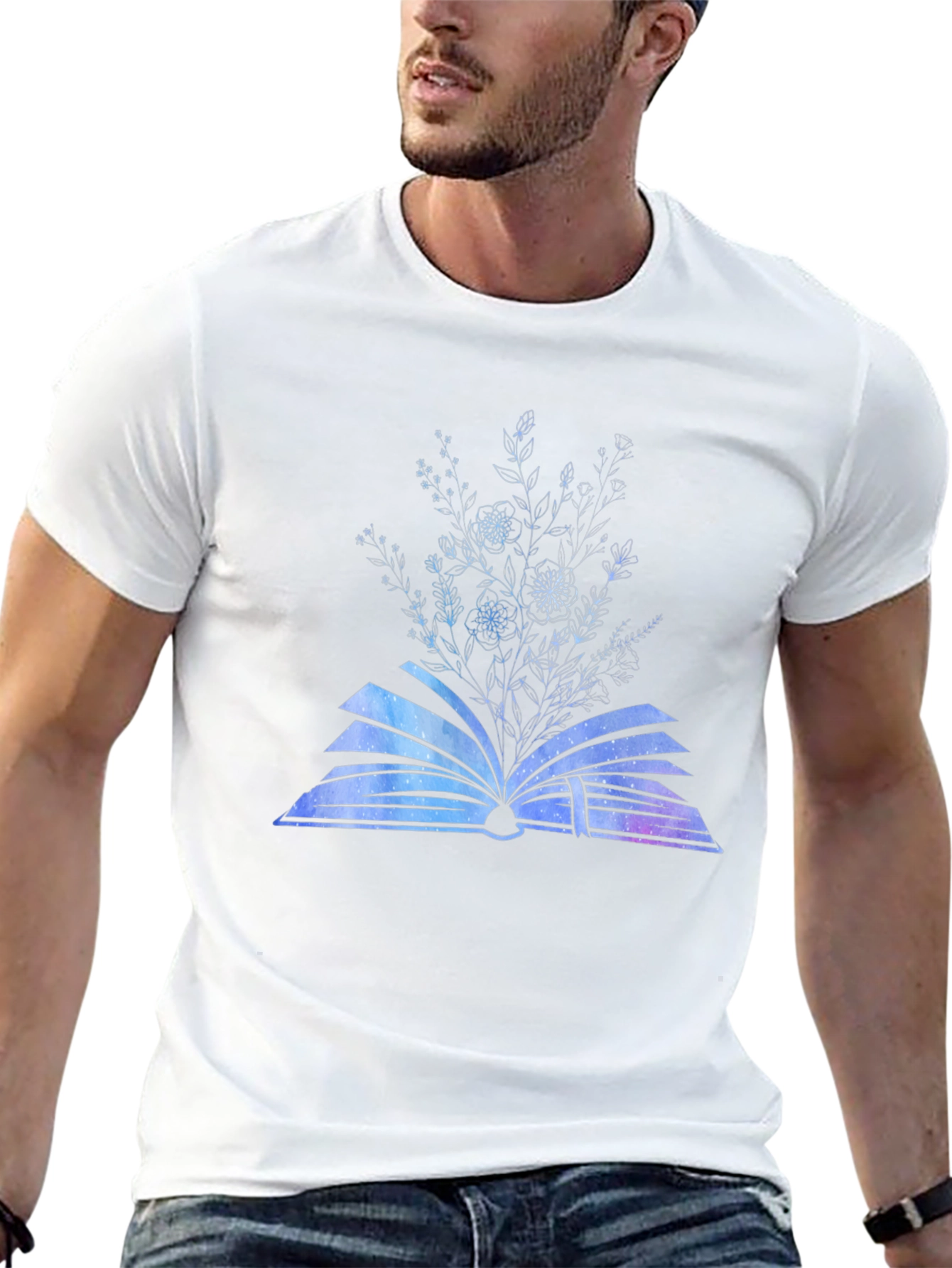 Floral Book Graphic Tee - Black