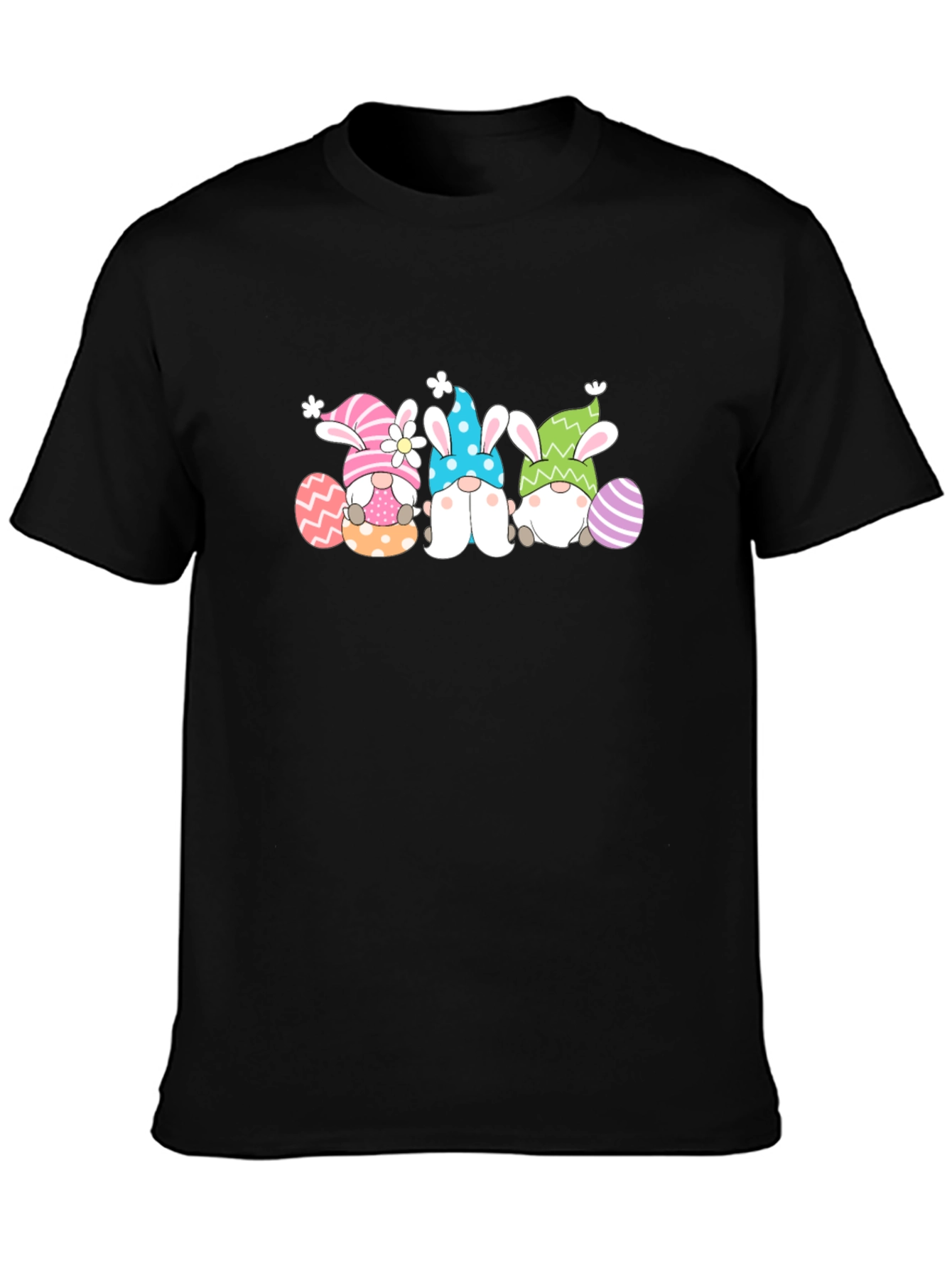 Easter Gnomes Graphic Tee - Black