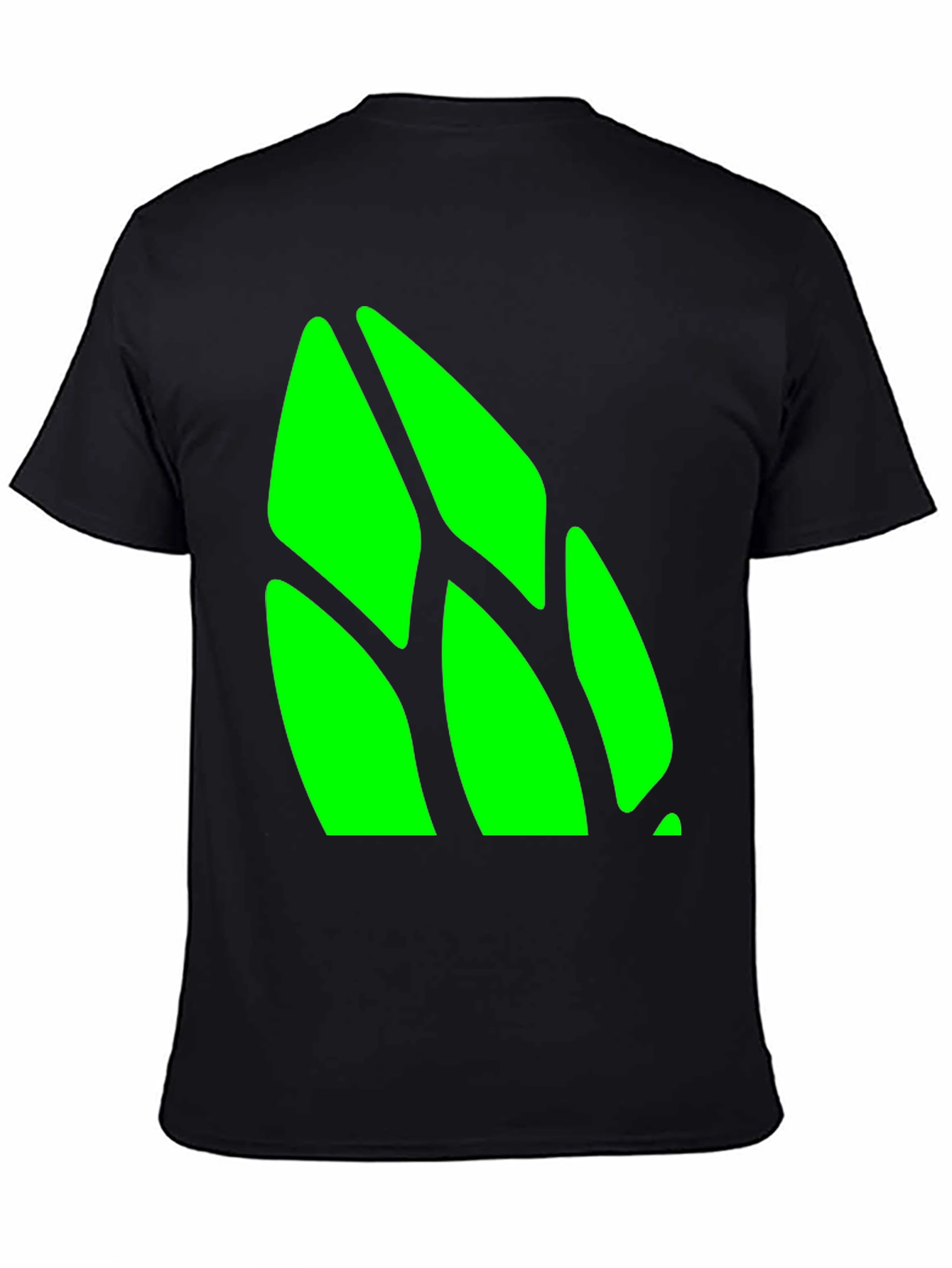 Abstract Green Design Black T-Shirt