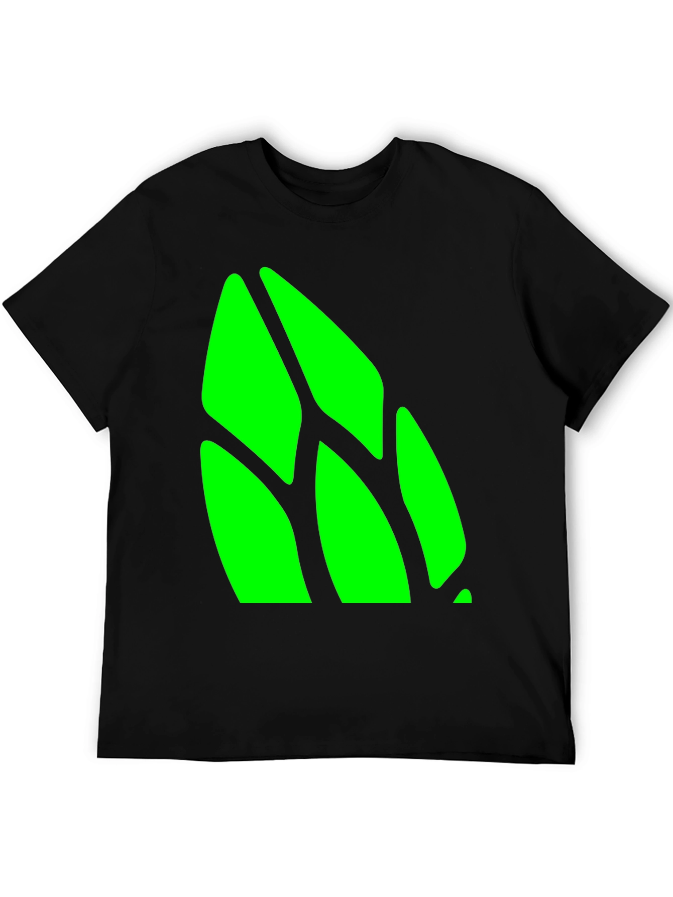 Abstract Green Design Black T-Shirt