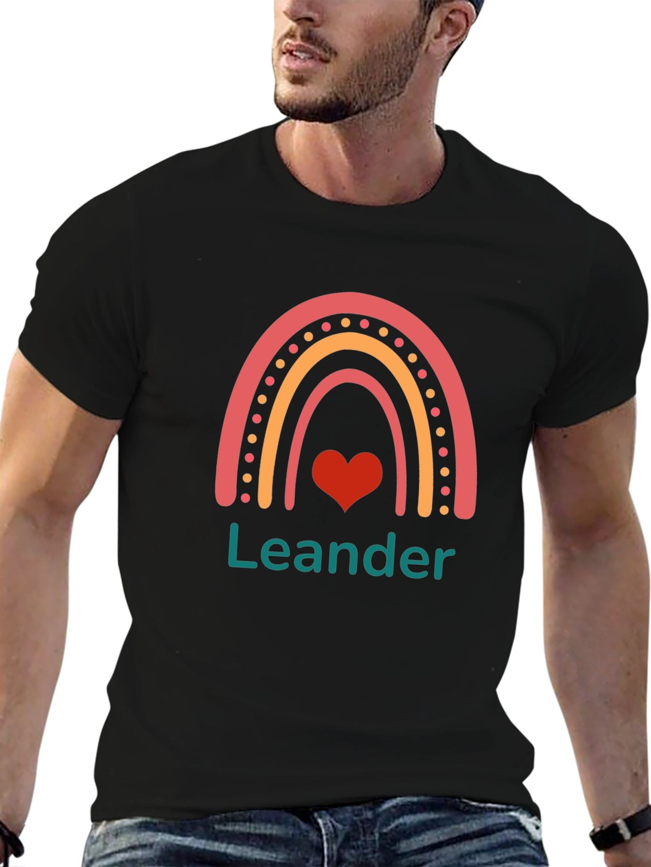 Leander Rainbow Heart T-Shirt