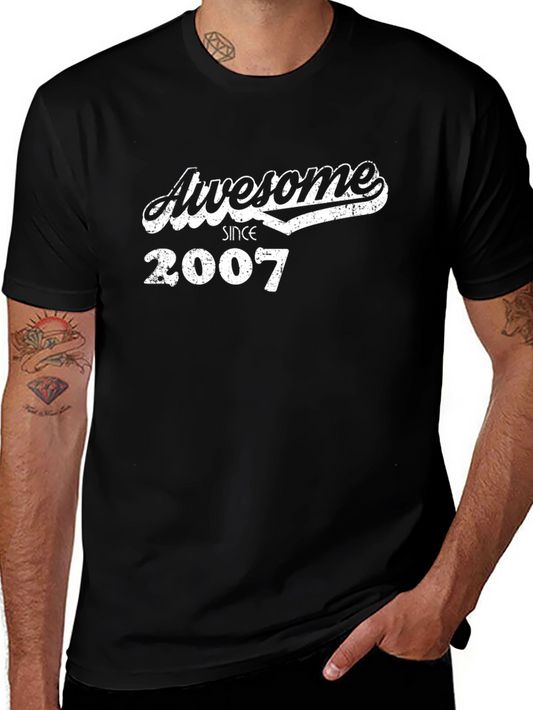 Awesome Since 2007 Black T-Shirt
