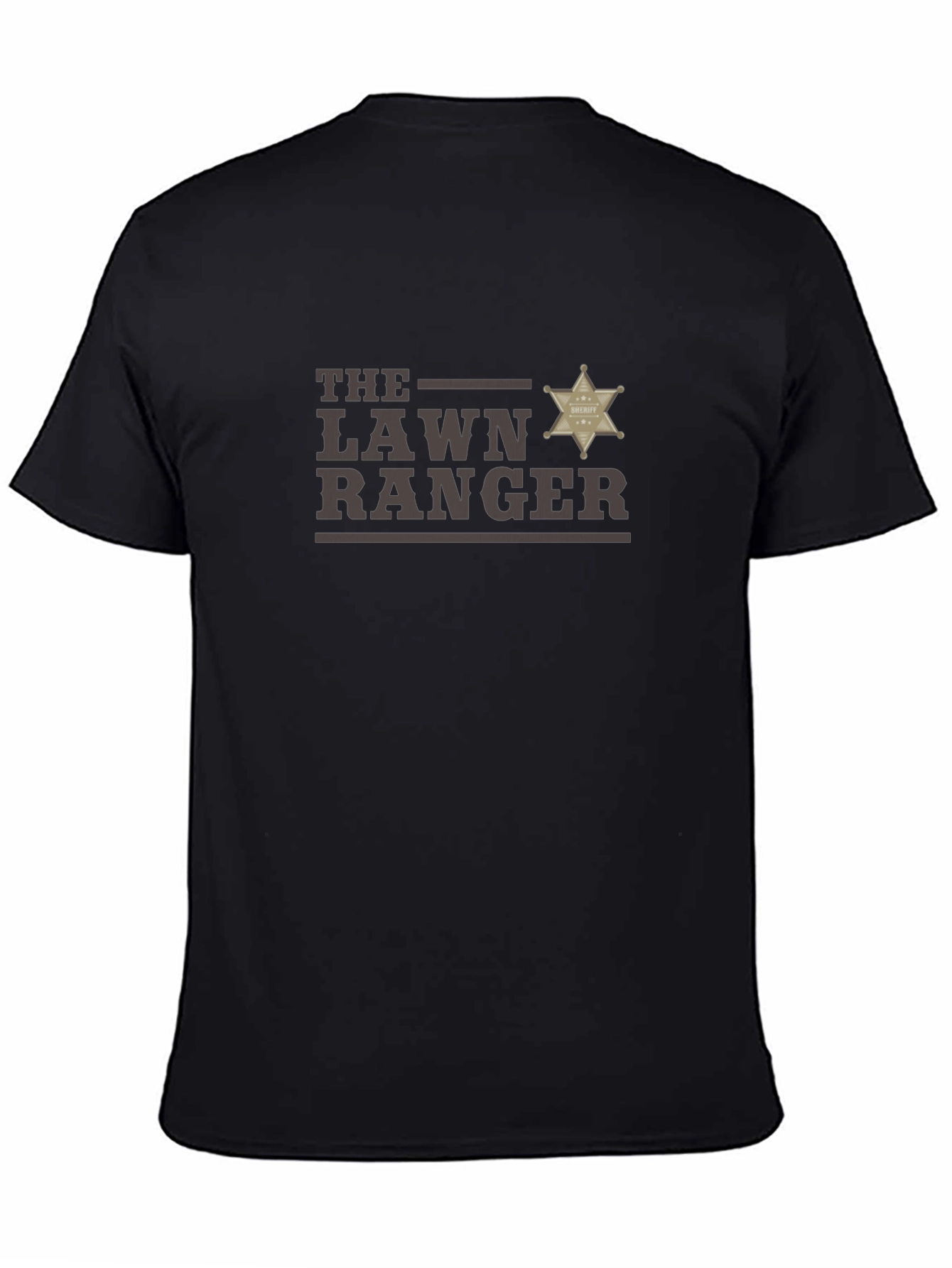 The Lawn Ranger Graphic Tee - Black Cotton T-Shirt