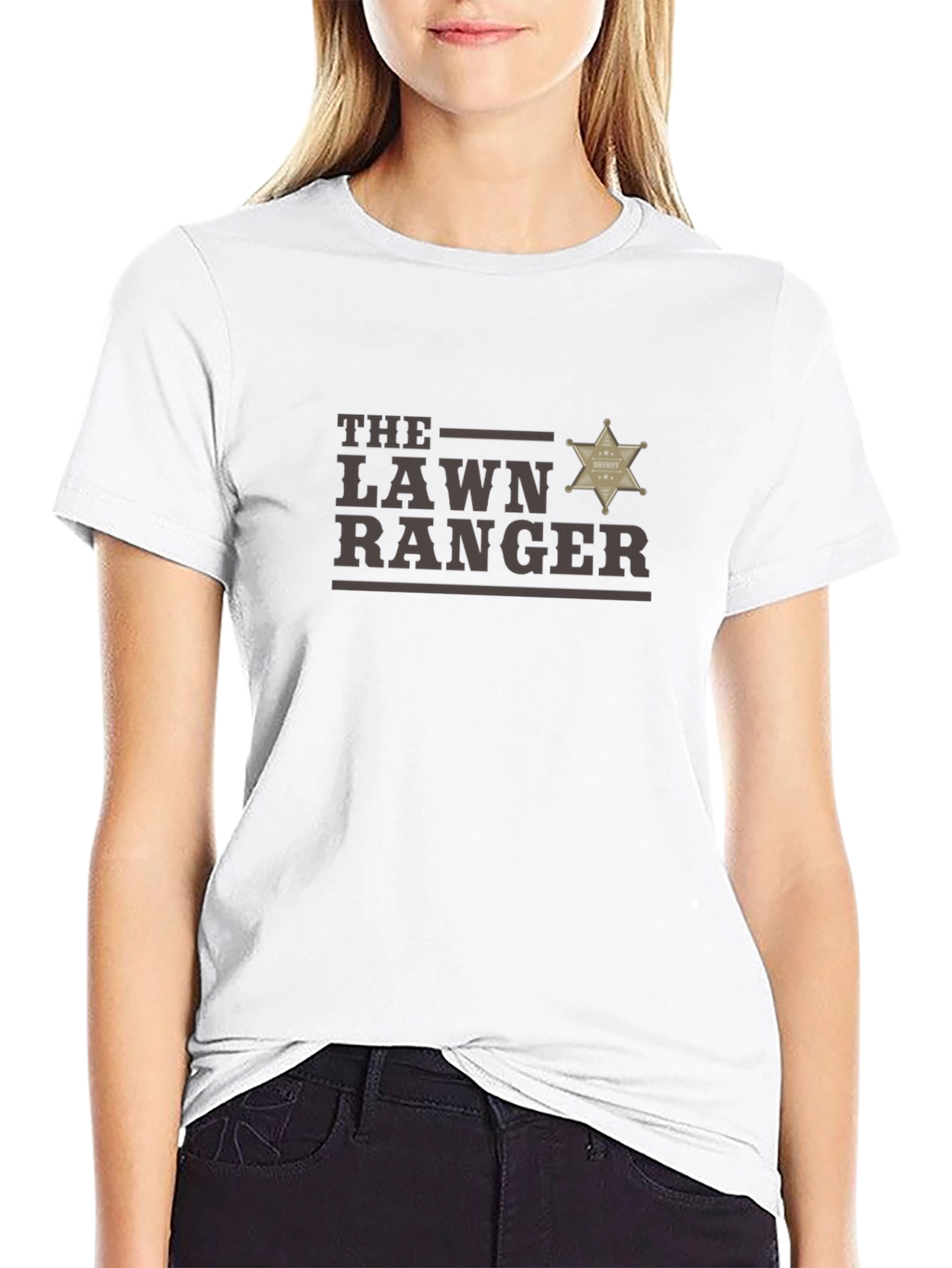 The Lawn Ranger Graphic Tee - Black Cotton T-Shirt