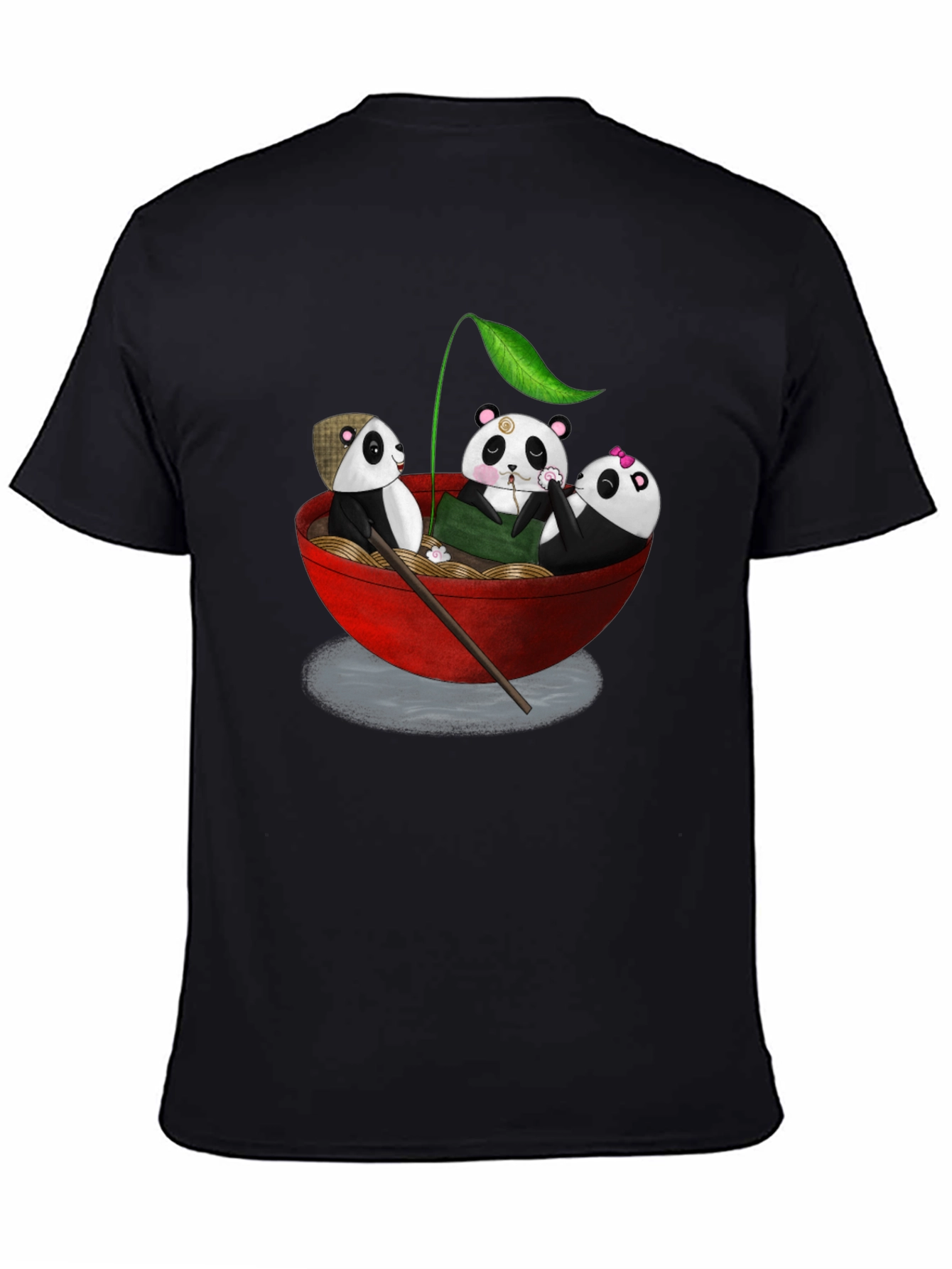 Panda Ramen Bowl T-Shirt - Cute Panda Design