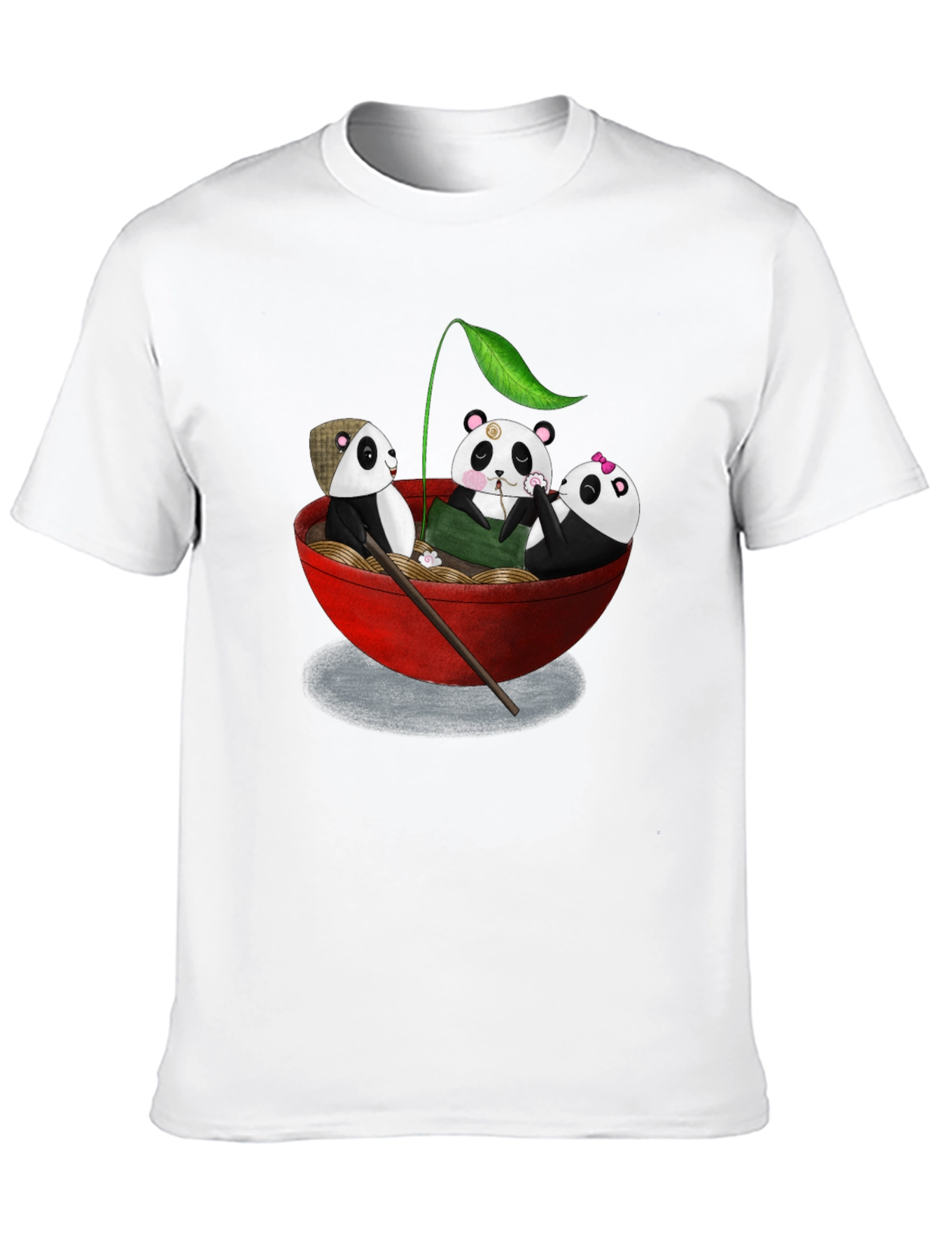 Panda Ramen Bowl T-Shirt - Cute Panda Design