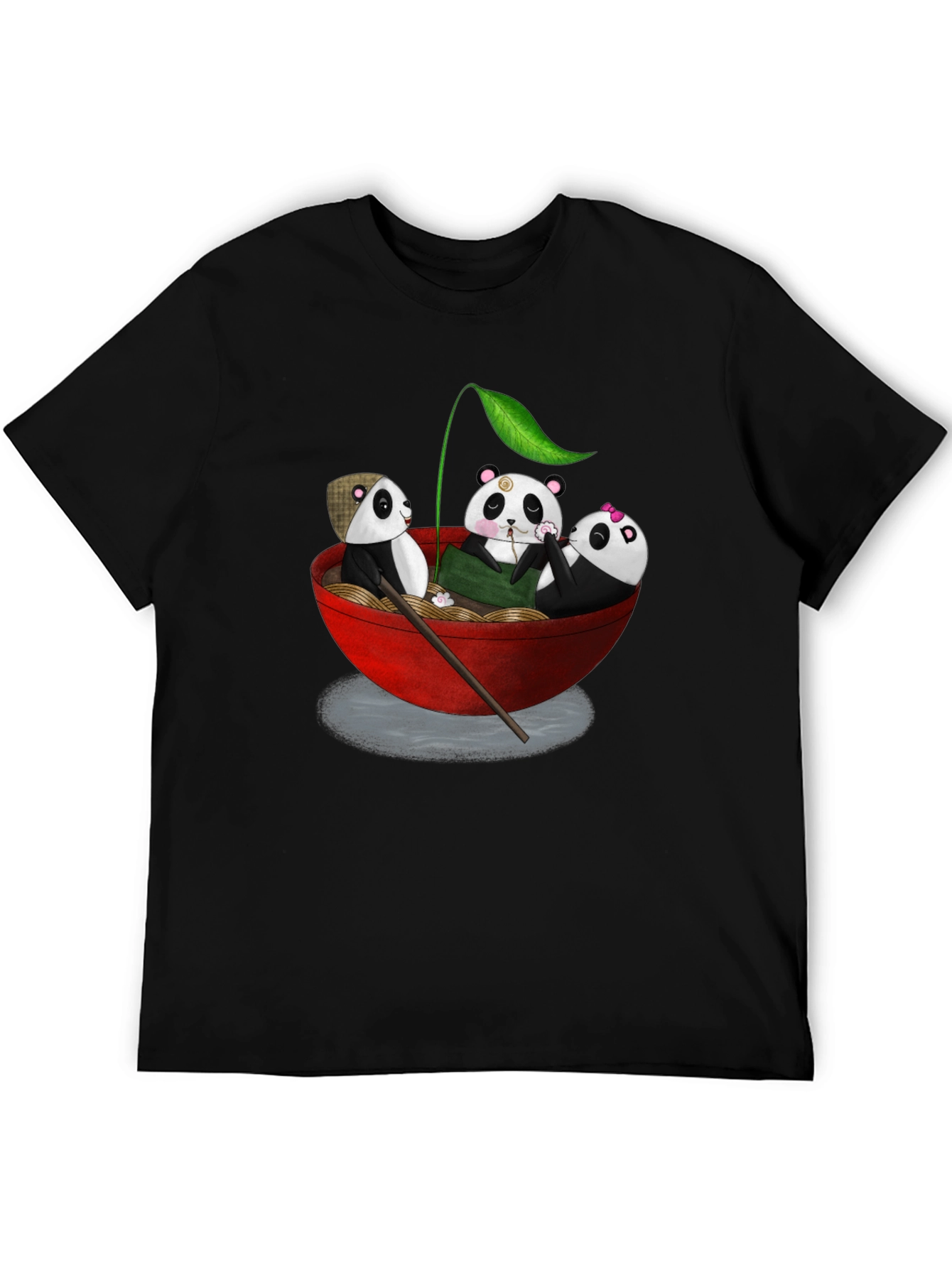 Panda Ramen Bowl T-Shirt - Cute Panda Design