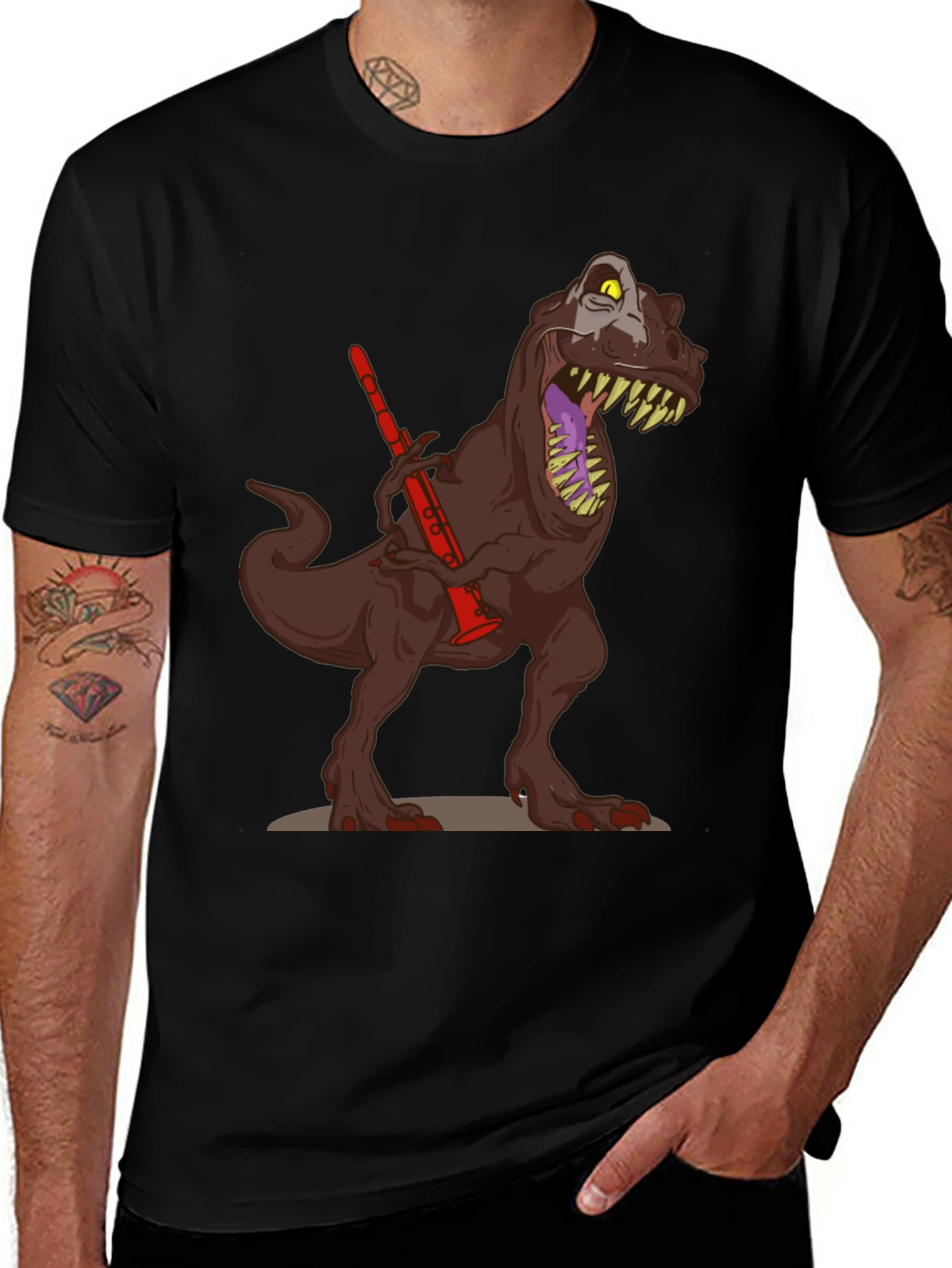 Dino Clarinet Black T-Shirt