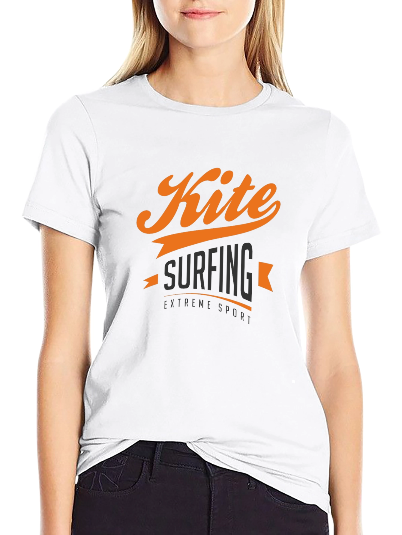 Kite Surfing Extreme Sport Black Graphic Tee