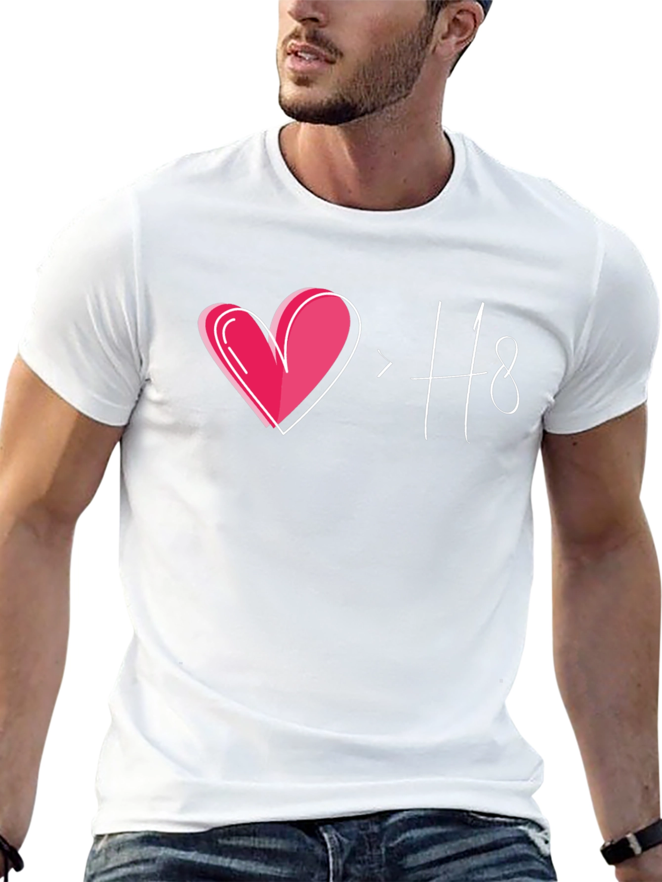 Love > Hate Graphic Black T-Shirt