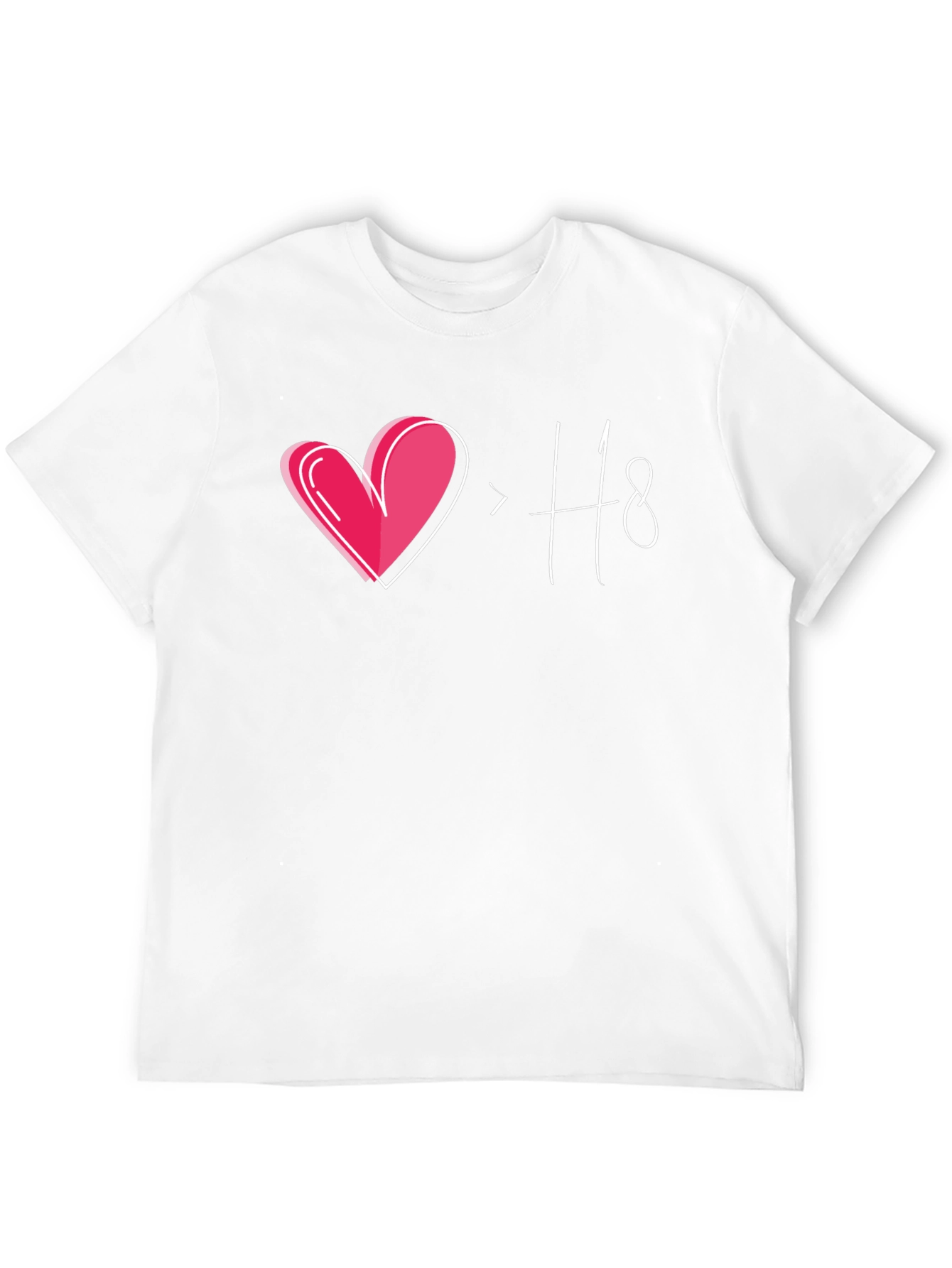 Love > Hate Graphic Black T-Shirt