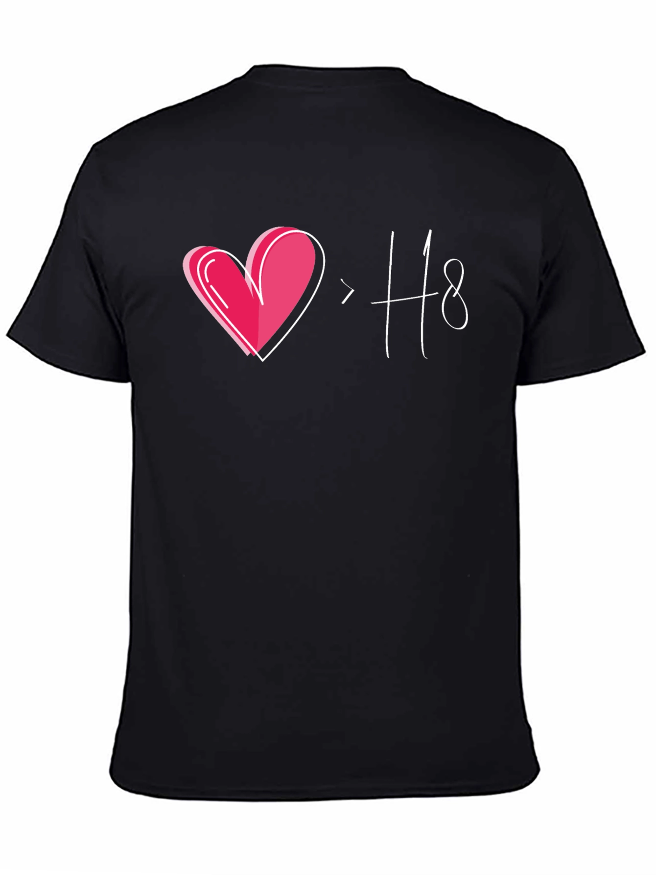 Love > Hate Graphic Black T-Shirt