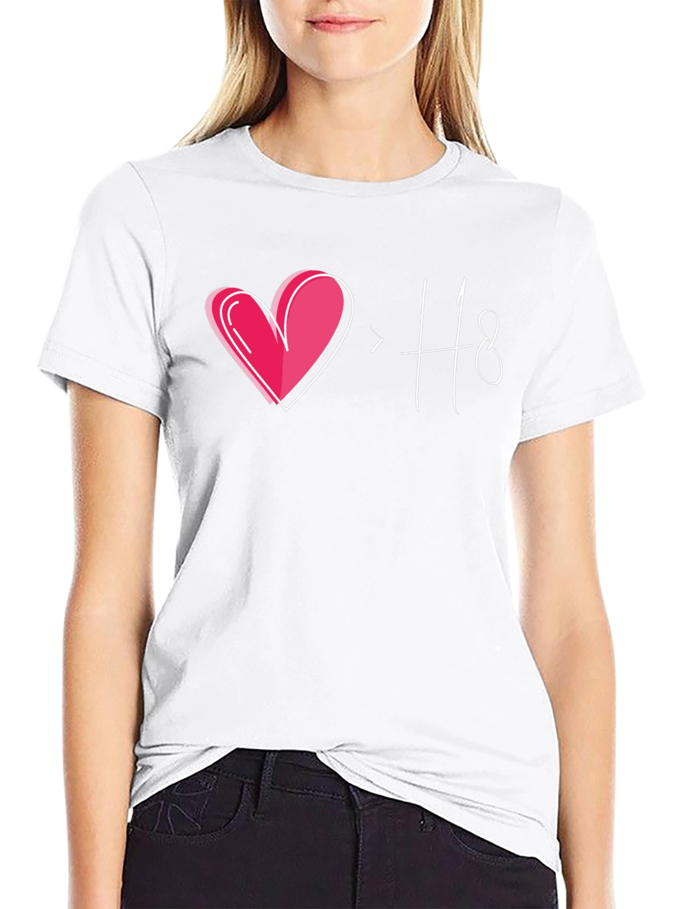 Love > Hate Graphic Black T-Shirt