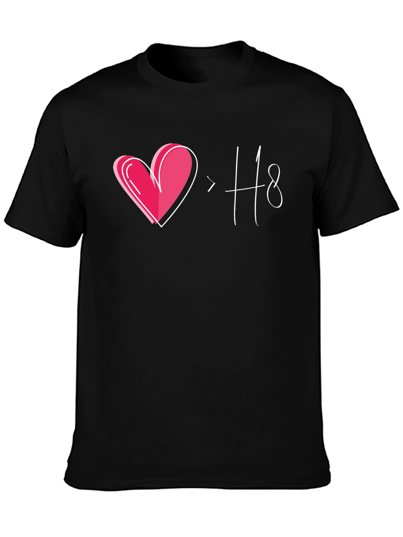 Love > Hate Graphic Black T-Shirt