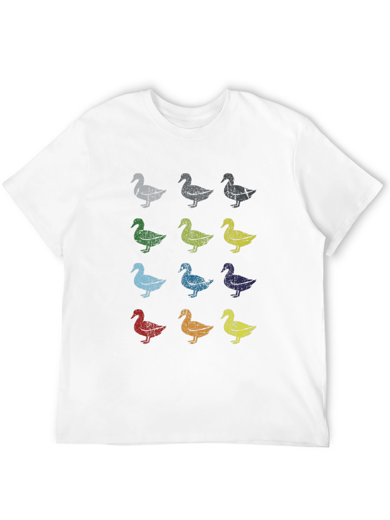 Retro Duck Pattern T-Shirt