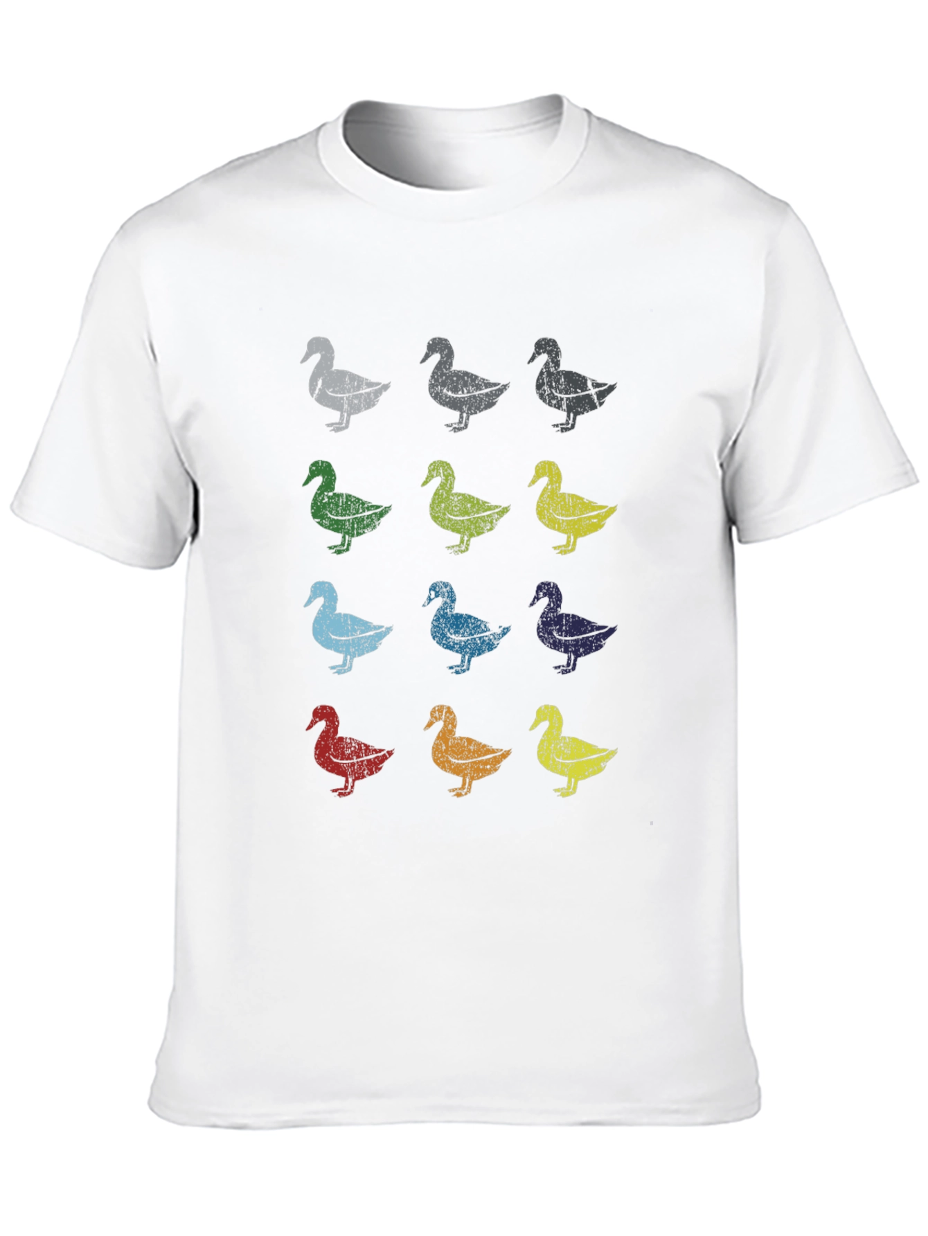 Retro Duck Pattern T-Shirt