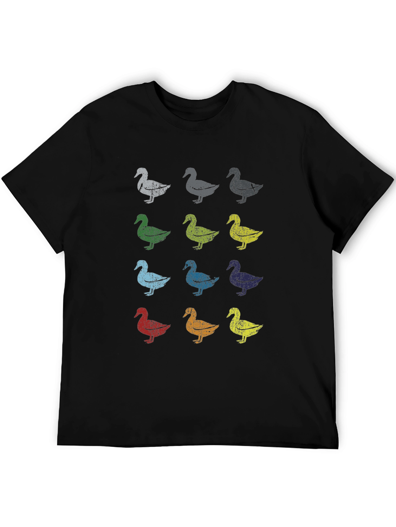 Retro Duck Pattern T-Shirt