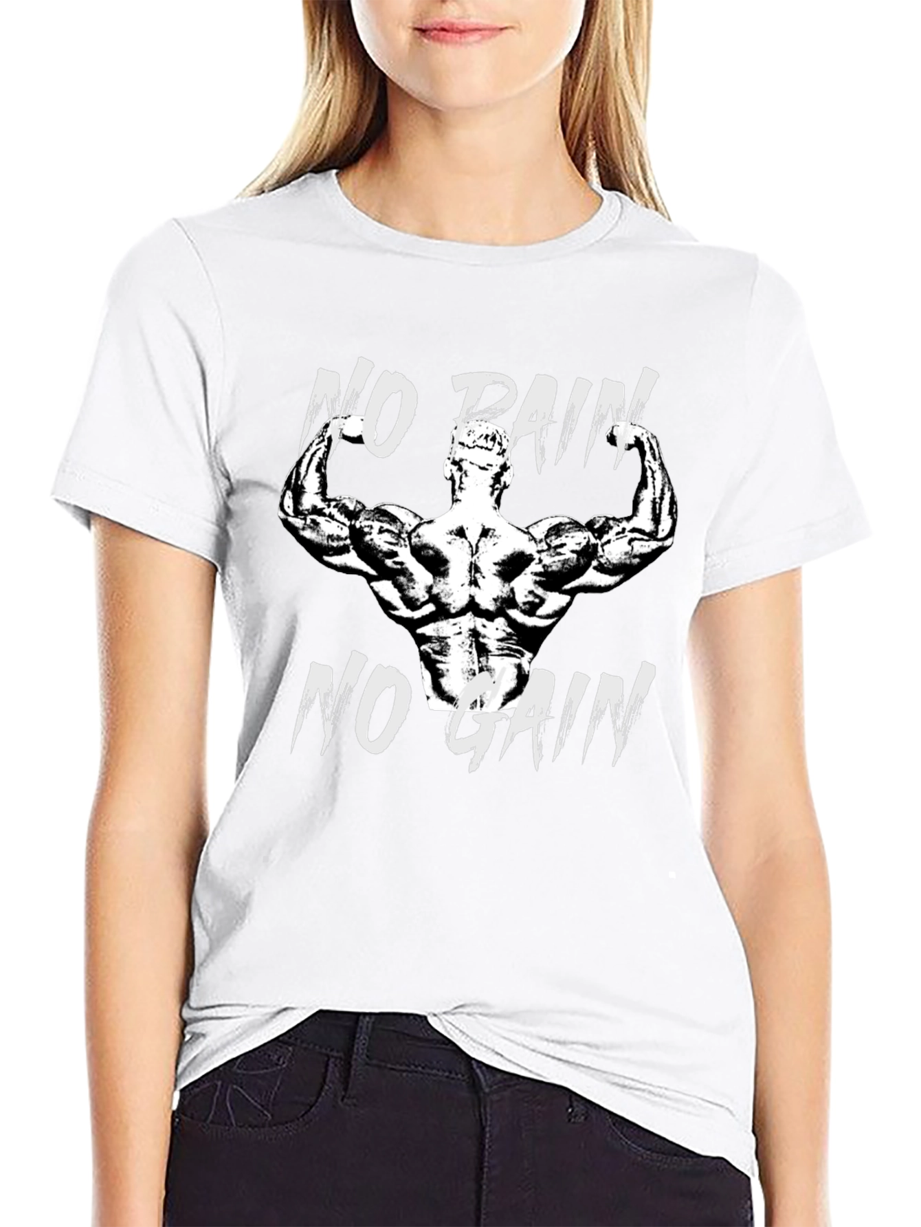 No Pain No Gain Graphic T-Shirt Fitness Motivation
