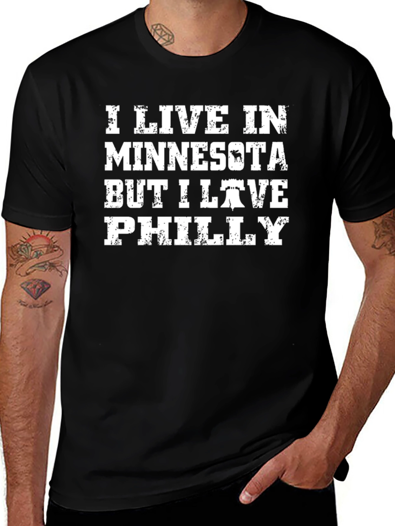 Minnesota Philly Fan T-Shirt - Black Cotton