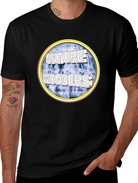 Nature Wonders Graphic Tee - Black Short Sleeve Shirt