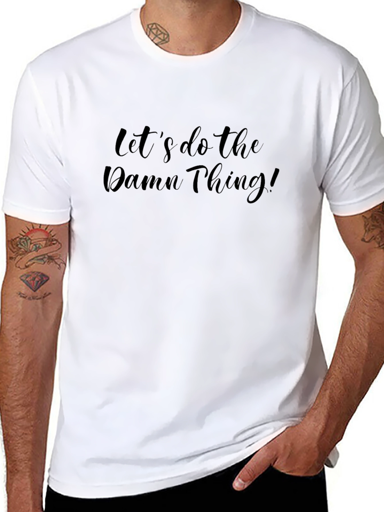Lets Do The Damn Thing! Mens Black Tee