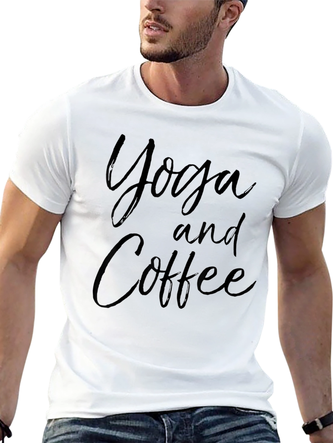 Yoga and Coffee Graphic Tee - Casual Comfort