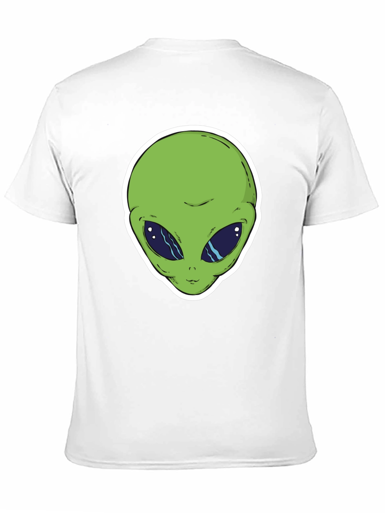 Alien Head Graphic T-Shirt - Black Cotton Tee