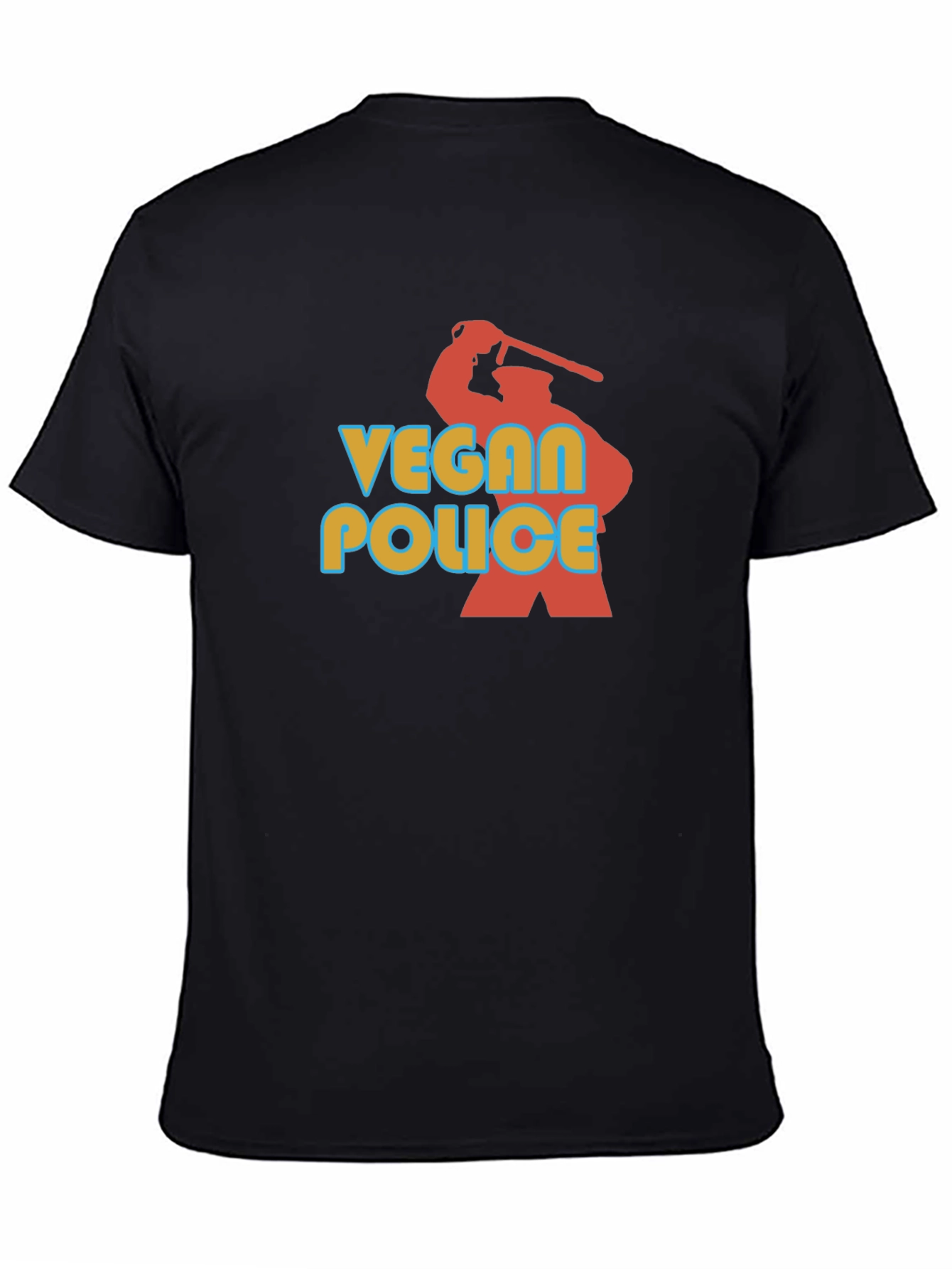 Vegan Police Graphic T-Shirt - Black