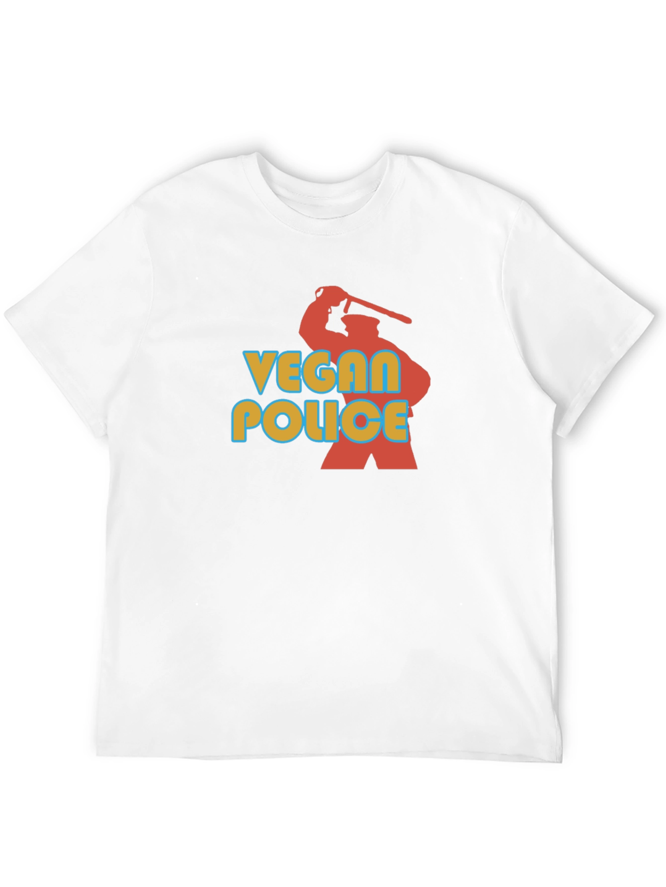 Vegan Police Graphic T-Shirt - Black