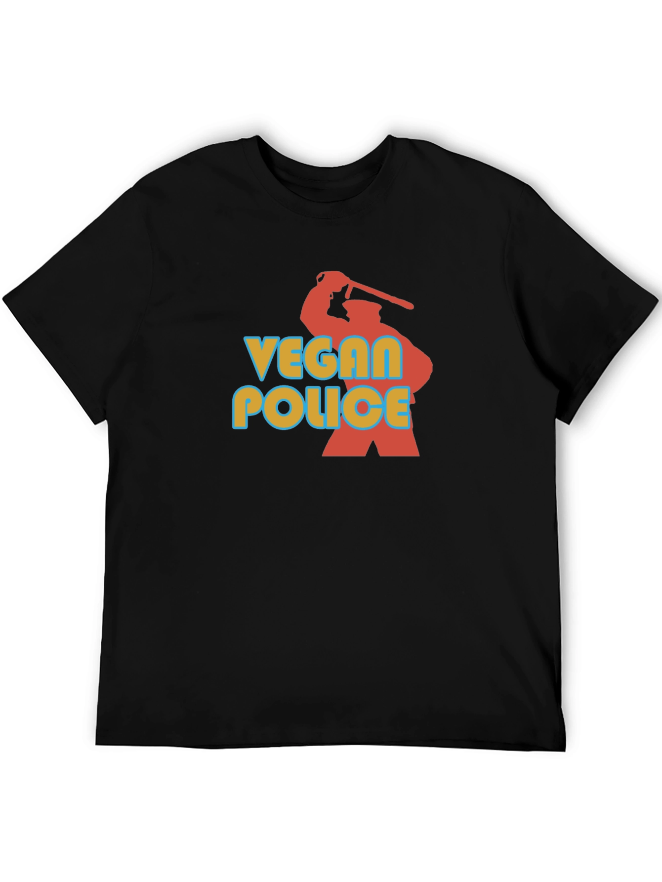 Vegan Police Graphic T-Shirt - Black
