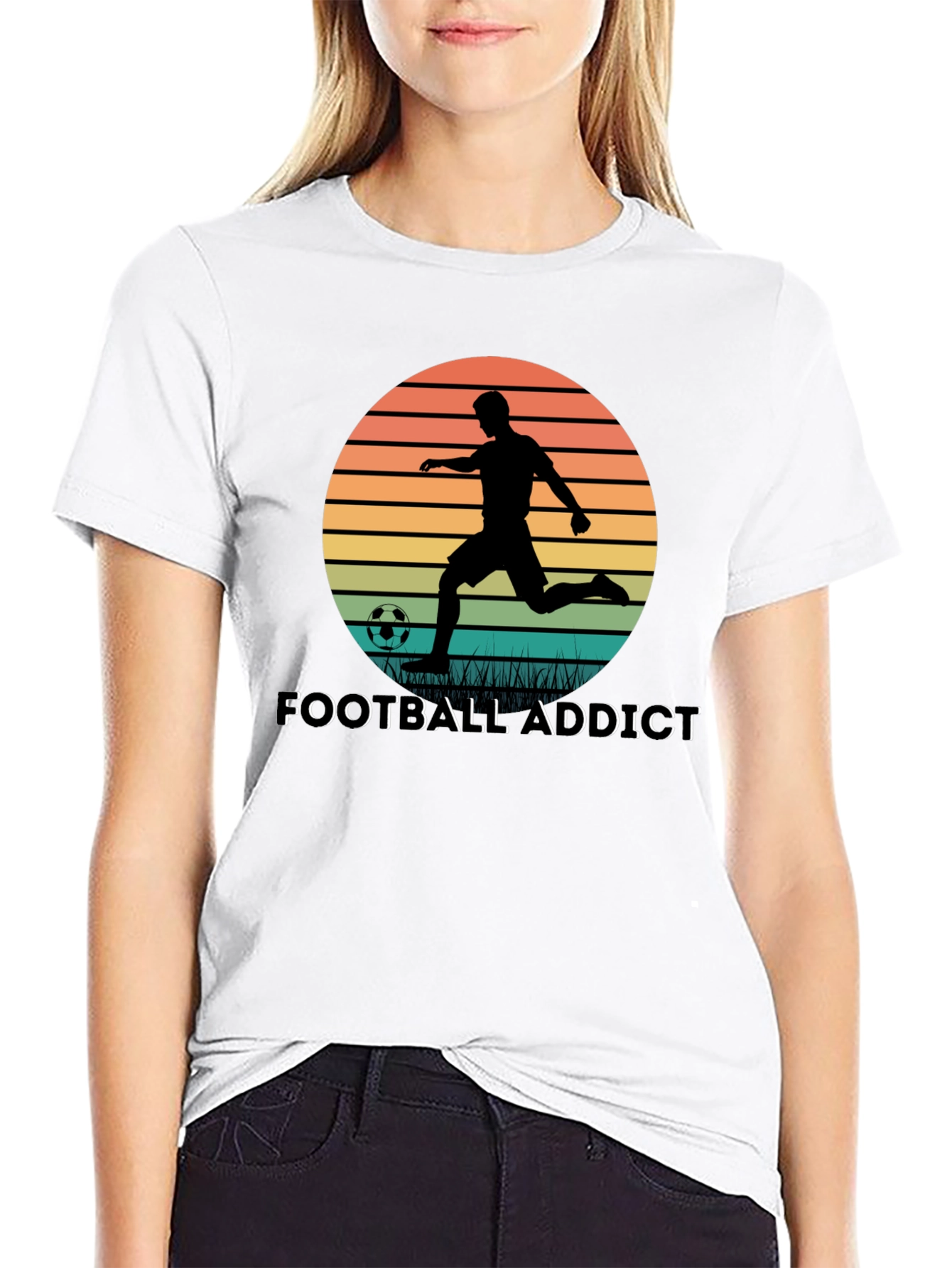 Football Addict Graphic Tee - Soccer Fan Shirt