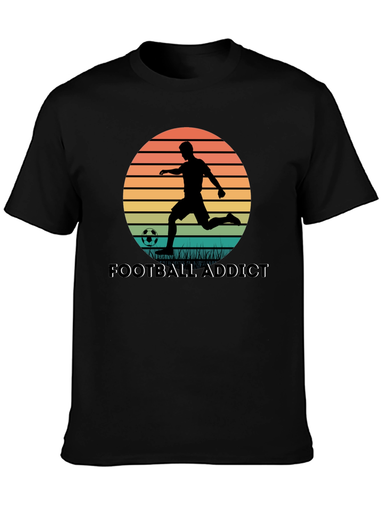 Football Addict Graphic Tee - Soccer Fan Shirt
