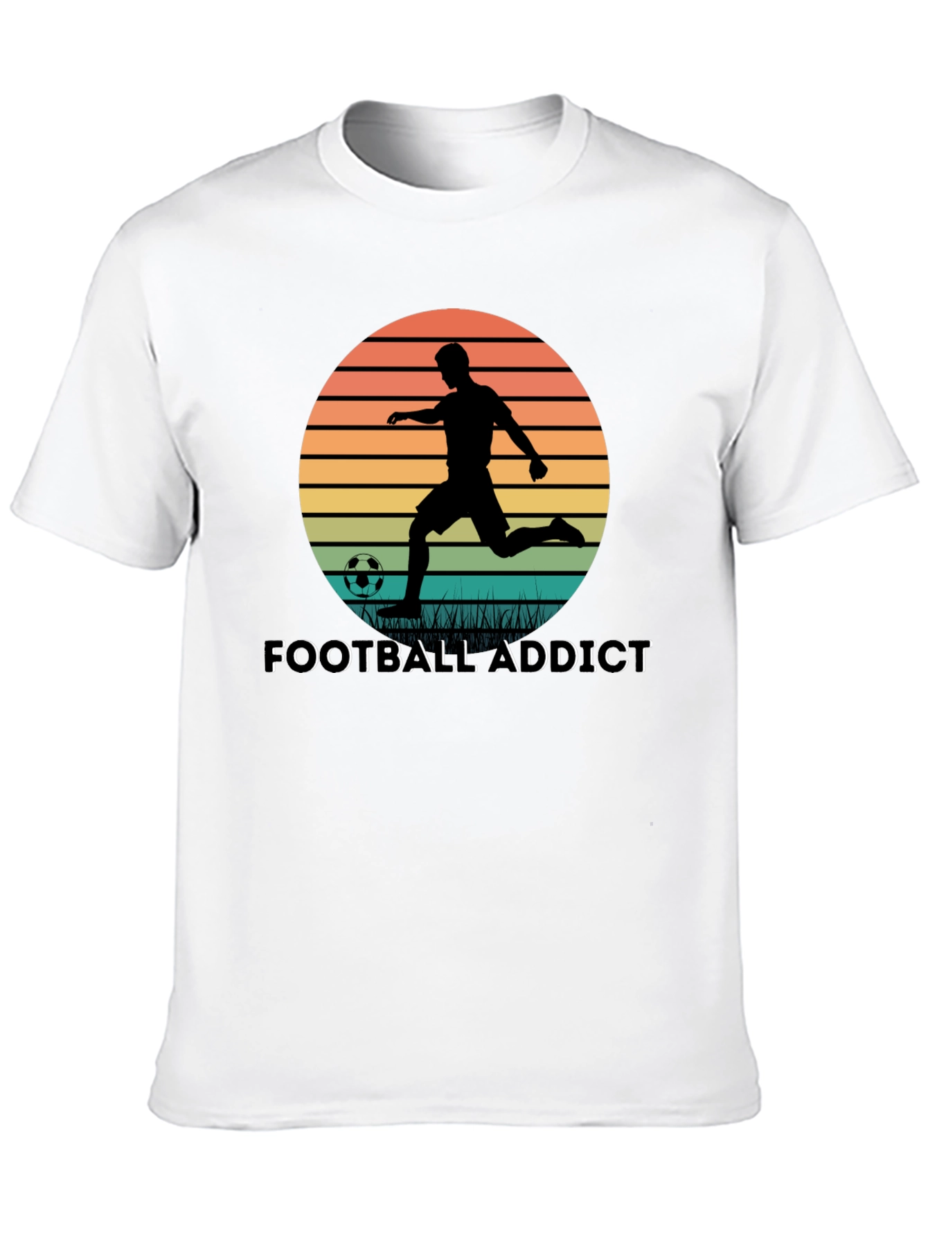 Football Addict Graphic Tee - Soccer Fan Shirt
