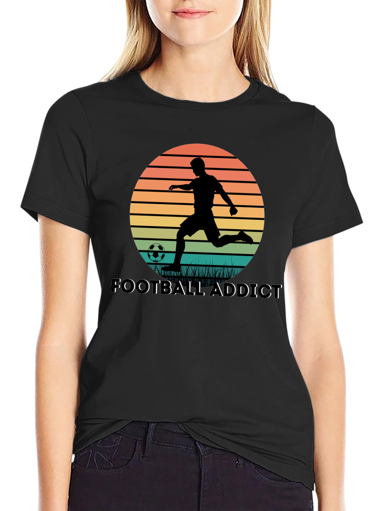 Football Addict Graphic Tee - Soccer Fan Shirt