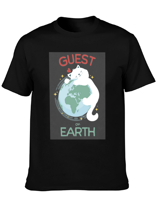 Guest on Earth Black Graphic T-Shirt