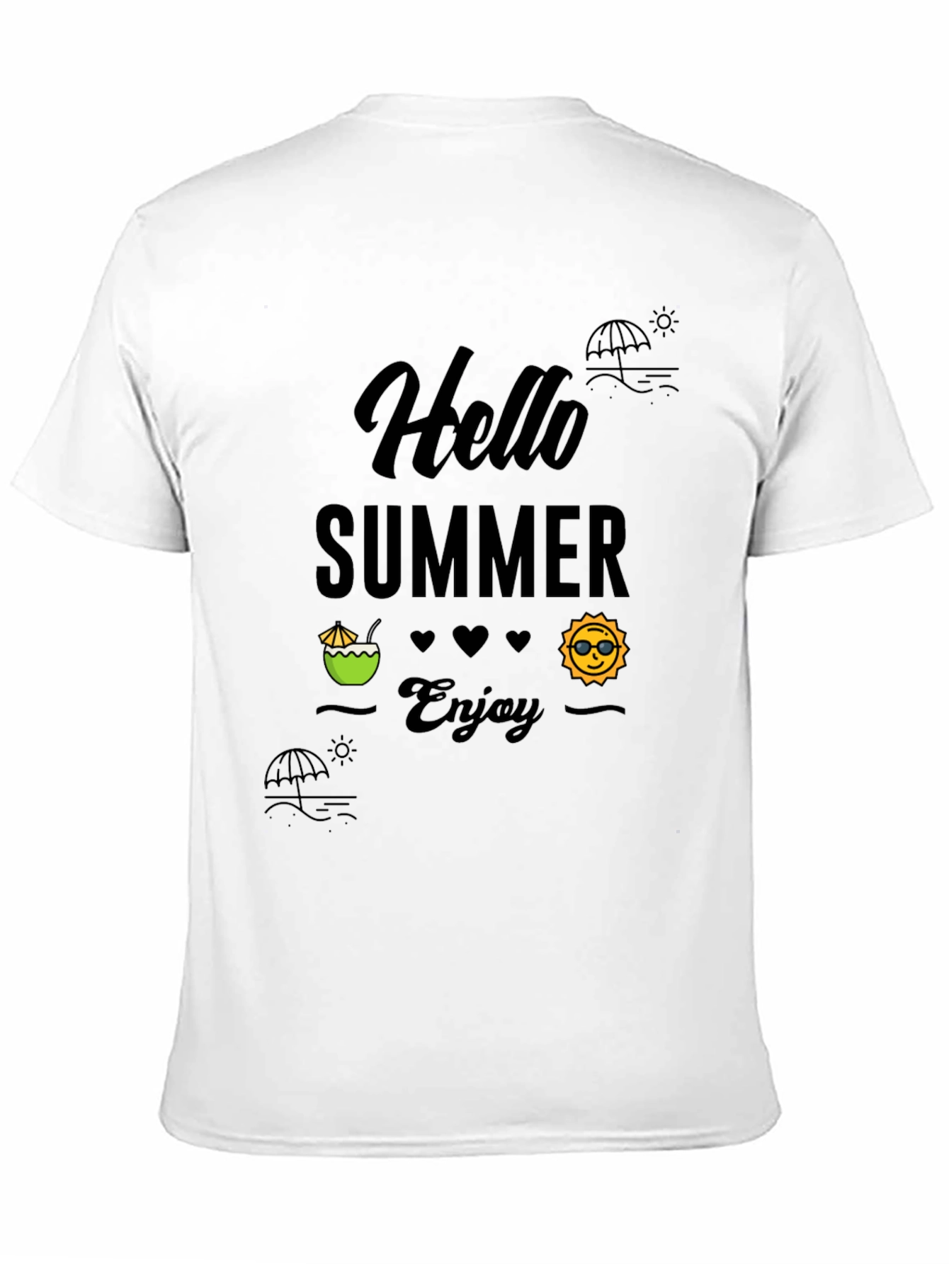 Summer Vibes Black Graphic Tee