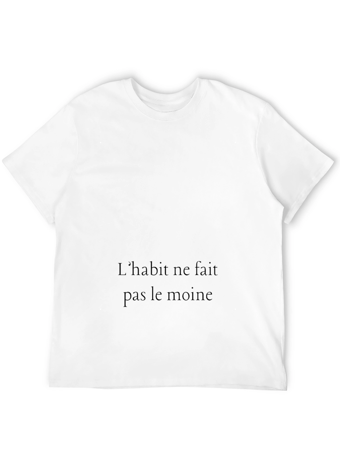 Mens Black T-Shirt with French Quote