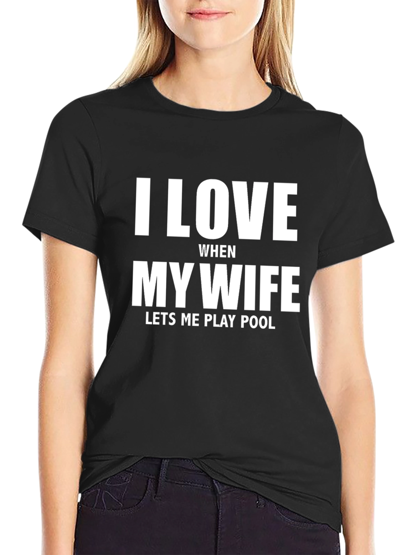 I Love My Wife Pool Player T-Shirt