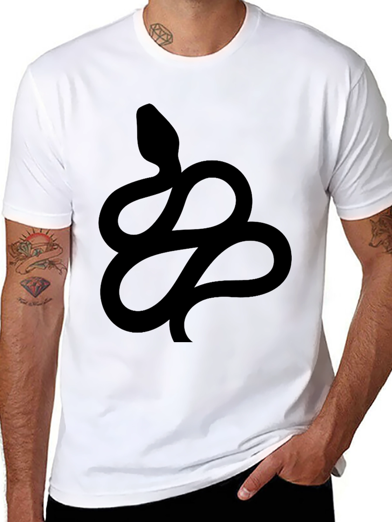 Snake Graphic Black T-Shirt