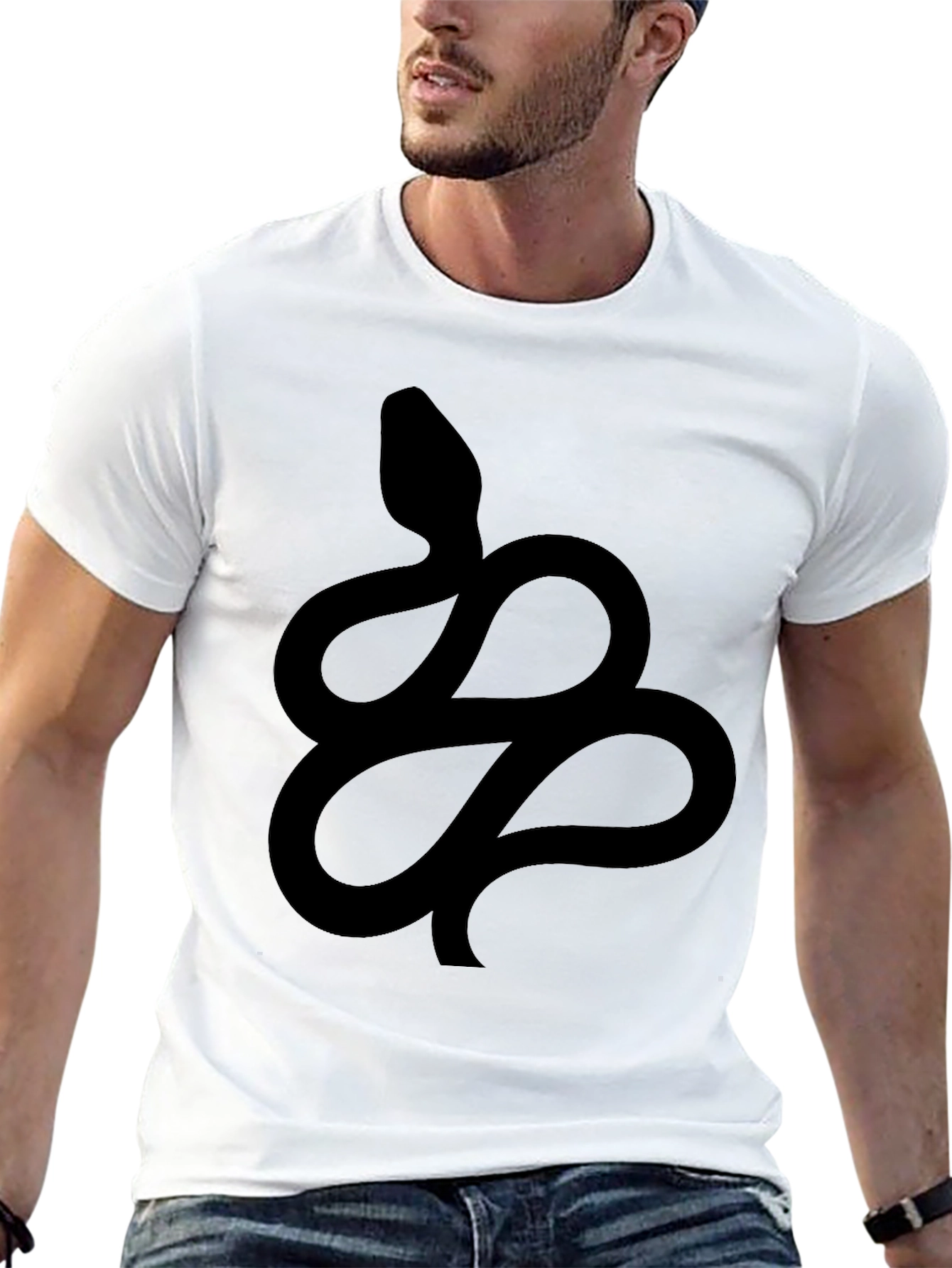 Snake Graphic Black T-Shirt