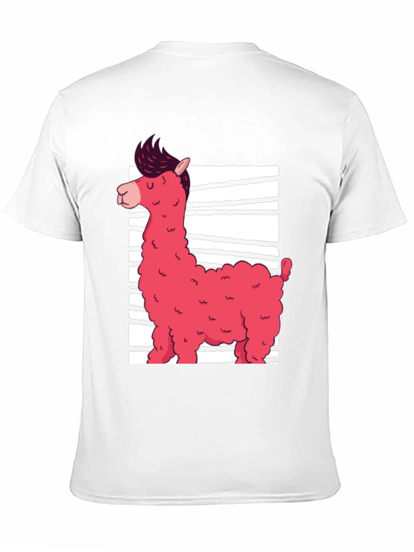 Funky Llama Graphic Tee - Black Cotton Shirt