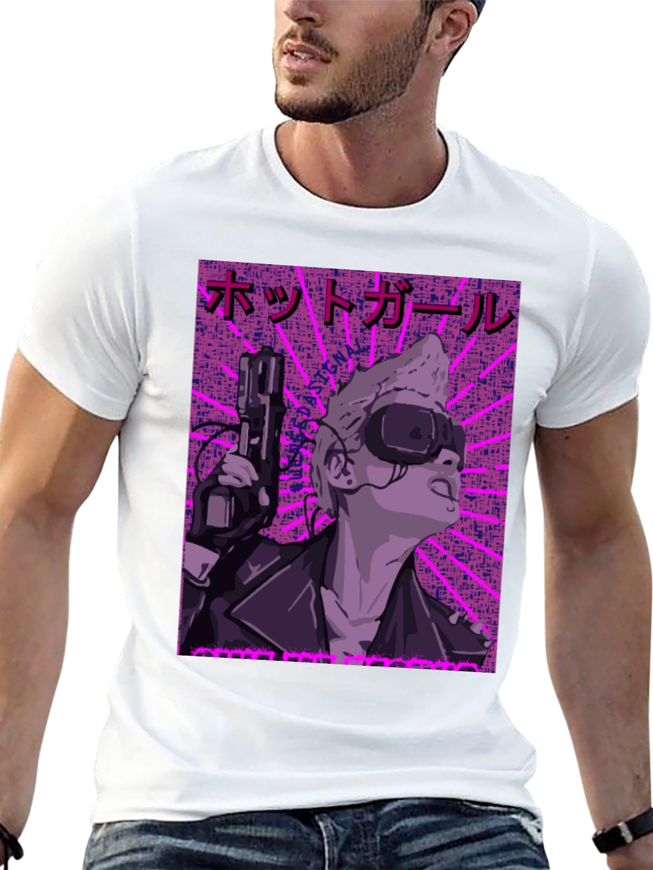 Cyberpunk Girl Graphic Print Tee
