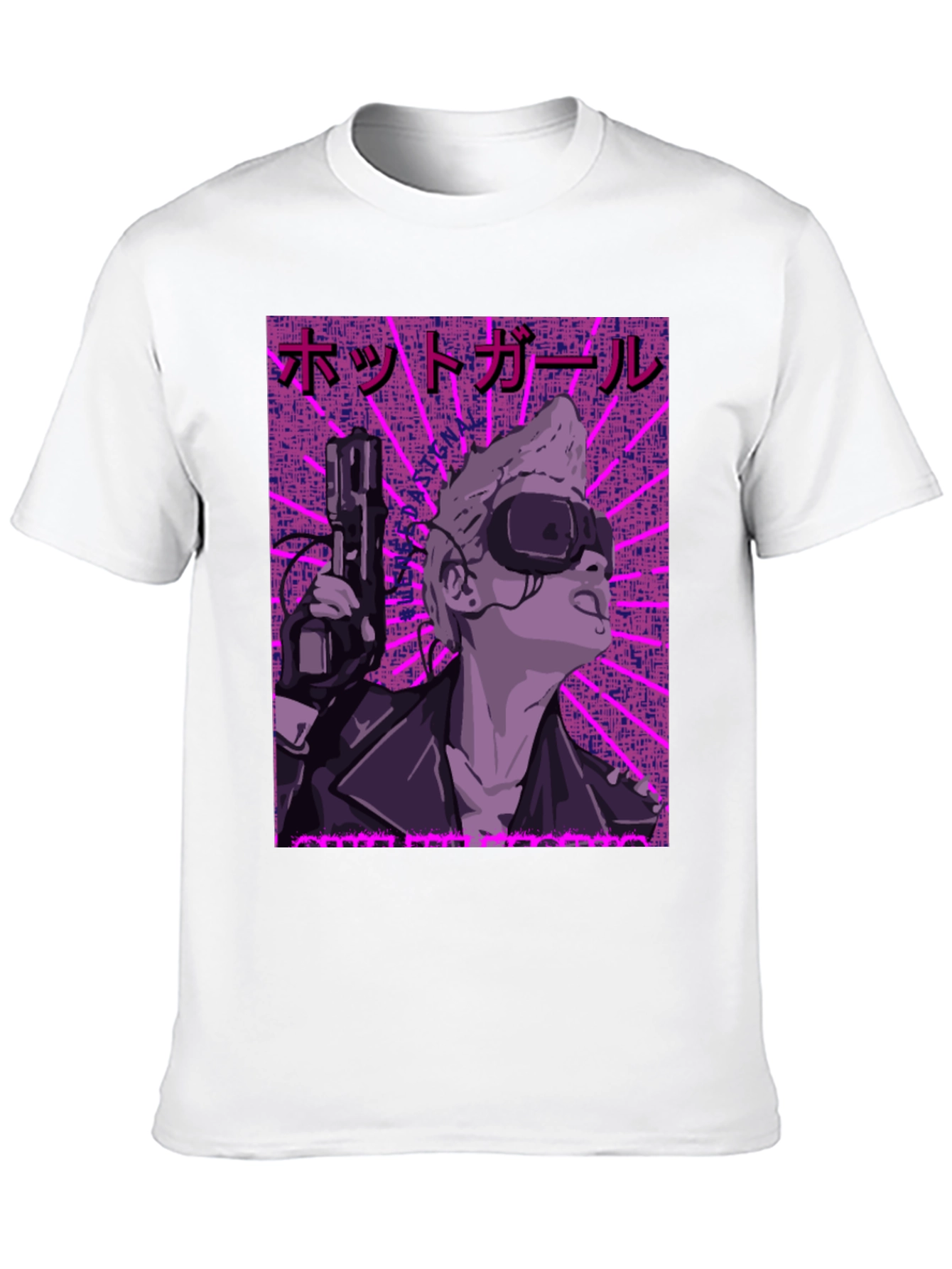 Cyberpunk Girl Graphic Print Tee